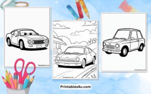 Car Coloring Pages for Kids (Free Printable)