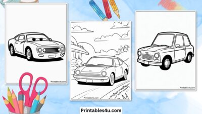 Car Coloring Pages for Kids (Free Printable)