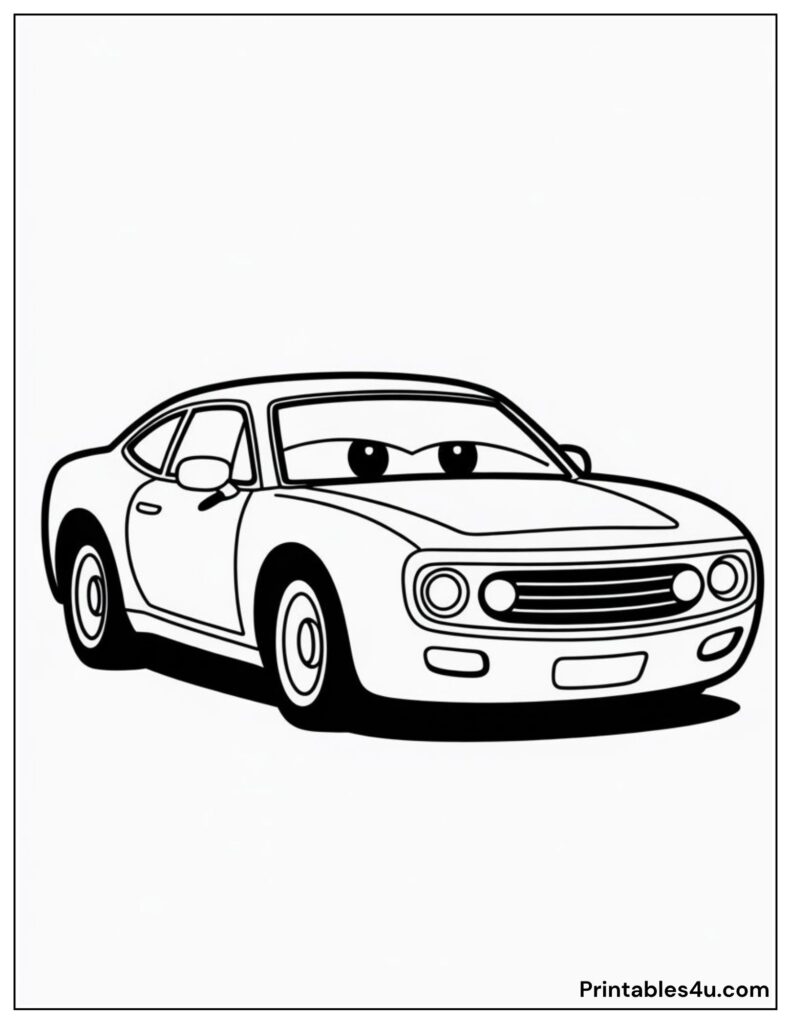 car image Coloring Page For Kids