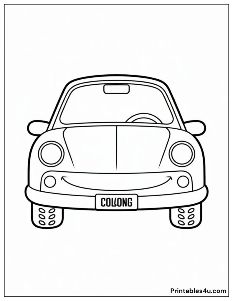 car image Coloring Page For Kids