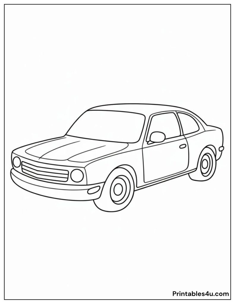 car image Coloring Page For Kids