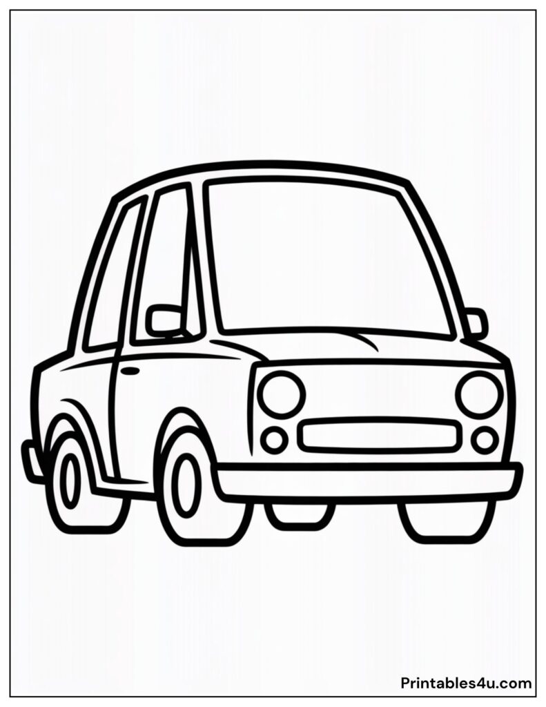 car image Coloring Page For Kids
