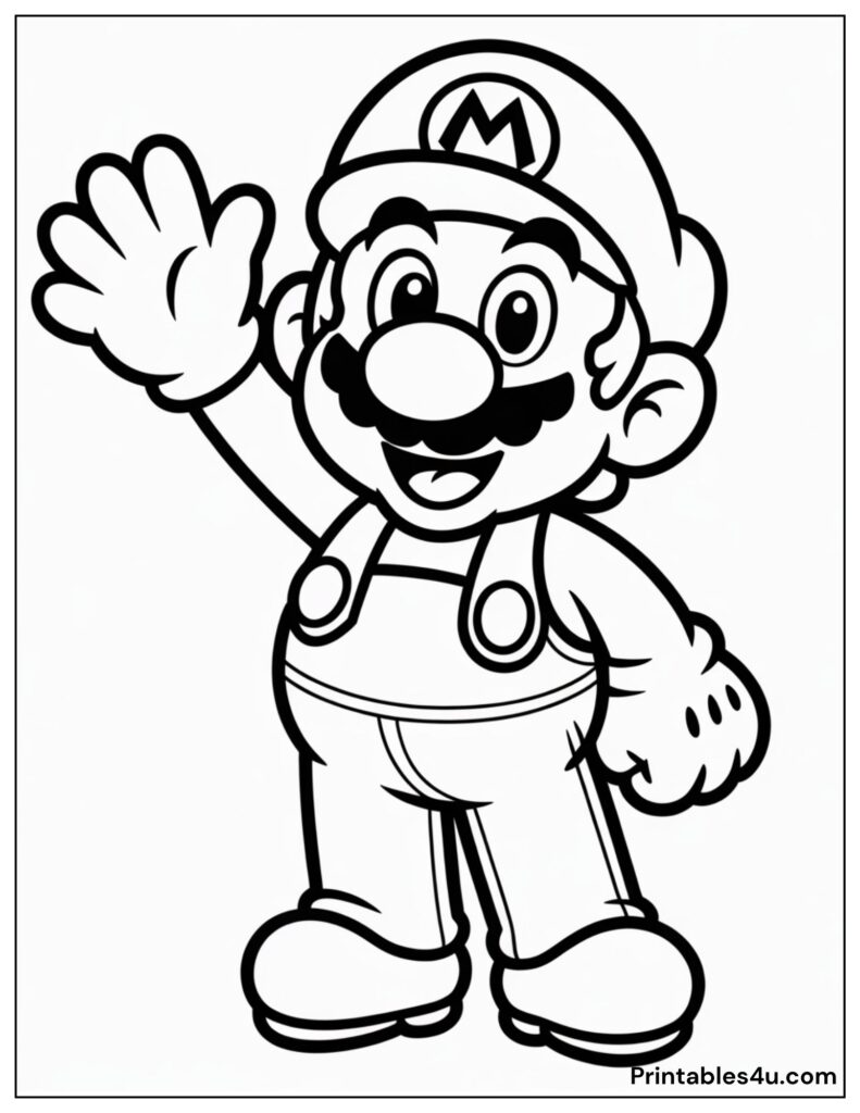 Super Mario's Coloring Page