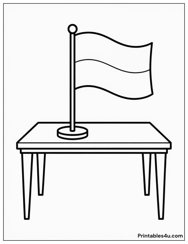 Monaco Flag Coloring Page for kids coloring