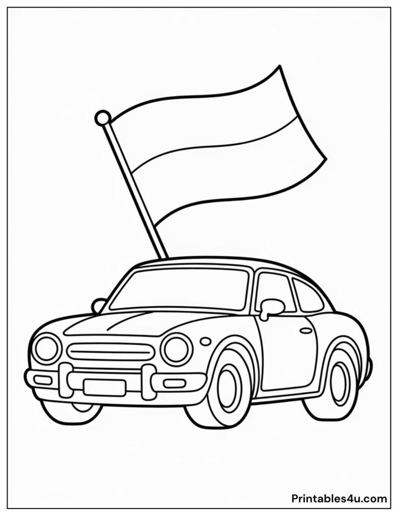Monaco Flag Coloring Page for kids coloring