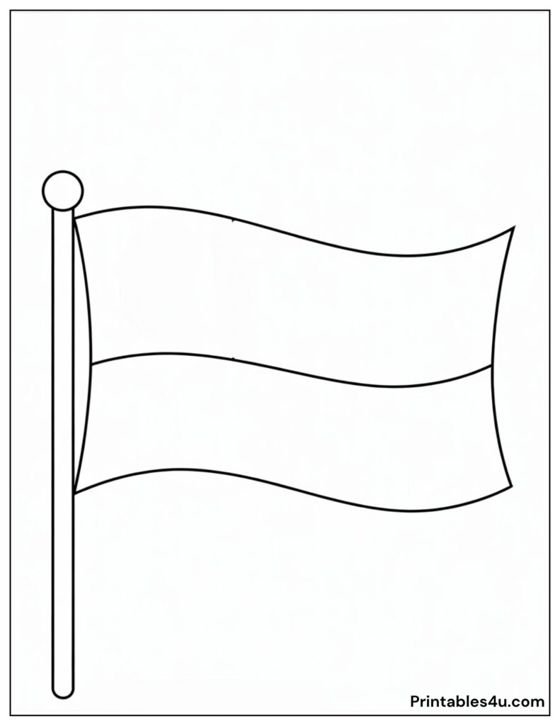 Monaco Flag Coloring Page for kids coloring