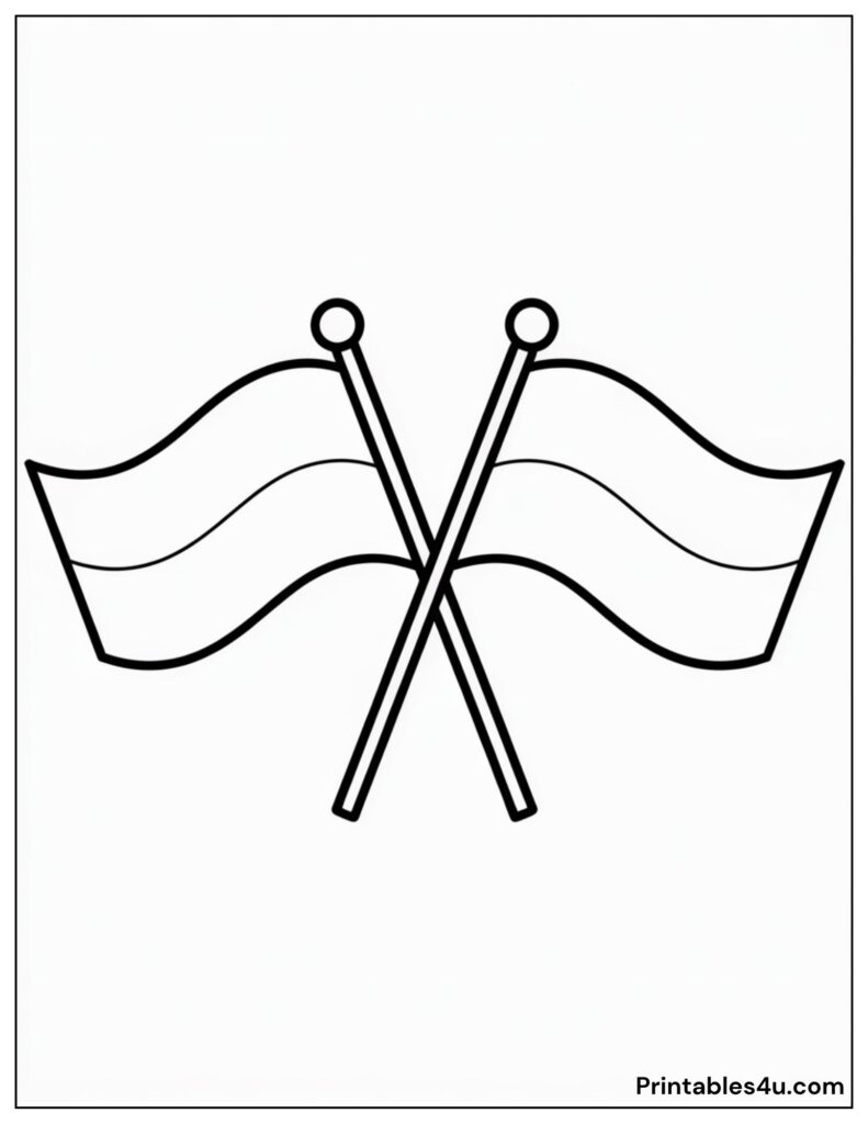 Monaco Flag Coloring Page for kids coloring